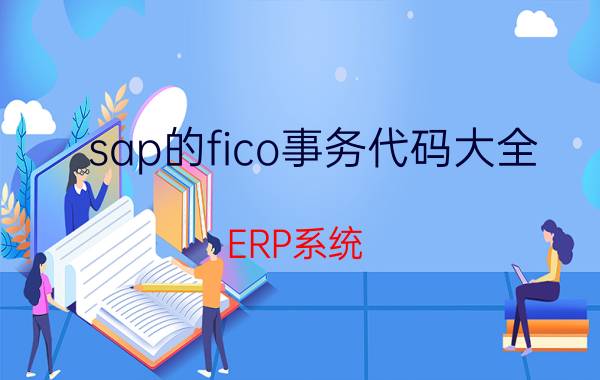 sap的fico事务代码大全 ERP系统